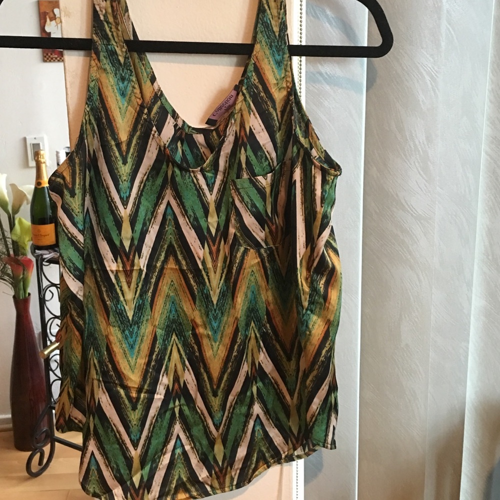 Chevron Patterned Tank Top
